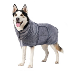 PAWPUP Dog Robe Ultra Absorbent Microfiber Dog Drying Coat